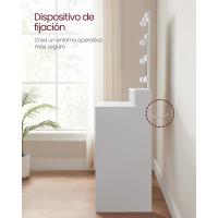 Luces LED con Brillo Ajustable, Mesa de Maquillaje con Espejo, 2 Cajones y 3 Compartimentos, Moderno, Blanco - details 7
