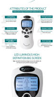 Masajeador Eléctrico de Músculo Estimulador para Alivio del Cuello y Espalda Tense Hine Pulso Acupuntura Corporal Instrumento de Masaje - details 3