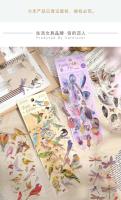 3 hojas de adhesivo decorativo de plumas de pájaros Dragoy, conjunto de pegatinas para álbum de recortes, diario, cuaderno, planificador - details 0