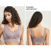 Sujetador deportivo de color sólido para mujer, top de fitness, gimnasio, yoga, entrenamiento atlético, suave, acolchado - details 23