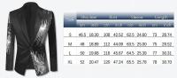 Blazer de lentejuelas con estilo para hombre, Chaqueta de traje ajustada, abrigo - details 0