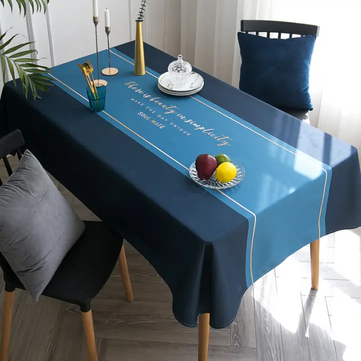 Mesa de centro Rectangular nórdica Anti-foug moderna para el hogar, Mantel de tela resistente al agua y al aceite, Mesa - 1