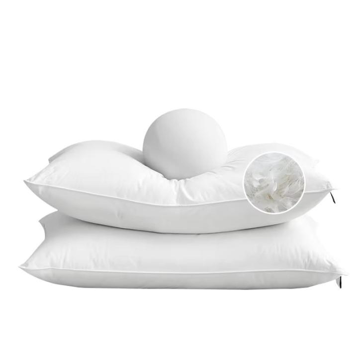 Almohada de Pluma de Ganso 100% Blanca Diseño de Bolster para Hotel de Cinco Estrellas