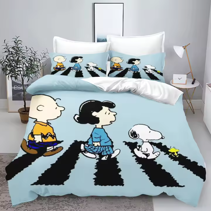 Conjuntos de Cama Snoopy Universales Funda de Cojín Cómoda para Niños y Adultos 2-3 Piezas - 1