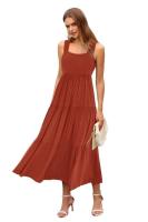 2025 vestido largo sin espalda cansado y suave informal de verano para mujer, vestido estilo chaleco - details 5
