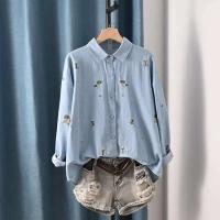 Blusas Bordadas de Flor Moda Coreana para Mujeres Primavera Camisa de Jeans de Diseñador - details 36