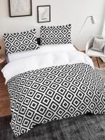Juego de Cubierta de Edredón de Lujo en Tamaño King Queen Full Twin Ligero Negro y Blanco Estilo Bohemio para Niñas y Niños - details 12