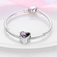 Perla de cereza rosa mágica en plata para pulsera DIY de 3mm, joyería para mujer, regalo de cumpleaños con piedra principal Natural - details 2