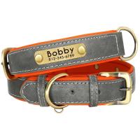 Collar de Cuero Personalizado para Perros Suave y Almohadilla Placa de Identificación de Mascota - details 7
