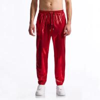 Modo Superficie brillante estampage à chaud hommes pantalons décontractés Harajuku Hip Hop Disco danse Streetwear cordon discothèque pantalon - details 8