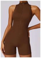 Monos deportivos sin mangas V Back Scrunch Traje de yoga de una pieza con cremallera - details 23