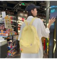 Mochila Impermeable de Nylon para Mujer Bolsa de Viaje Femenina Mochila Escolar para Niñas Adolescentes Bolsa de Libros de Color Sólido - details 19