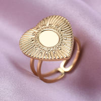 Joyería para dedos de niña, Anillos de corazón para mujer, accesorios, Anillo de acero inoxidable, suministros de amor, Anillos DIY, regalo del Día de San Valentín - details 57