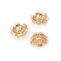 Tapas de cuentas de copos de nieve de latón de Color dorado de 18K, accesorios de alta calidad para manualidades, materiales para hacer joyas, sitio web oficial de Rosediy - details 42