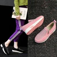 Zapatos de punta redonda plana con cremallera lateral inferior gruesa, zapatos deportivos casuales para mujer, zapatos de talla grande - details 10
