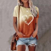Camiseta de Manga Corta con Estampado de Mariposa y Corazón Ropa Casual de Primavera-Verano para Mujeres Moda Oversize - details 6