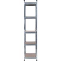 Estantería Modular de Acero Galvanizado Paquete 2, 5 Baldos Ajustables, Carga Máxima 875Kg, 90x40x180cm - details 2