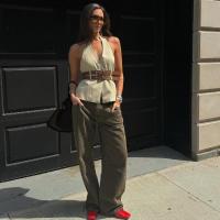 BUNO-Conjunto de 2 piezas de minifalda para mujer, Top corto con cuello Halter y falda, sin mangas, para fiesta de verano - details 6