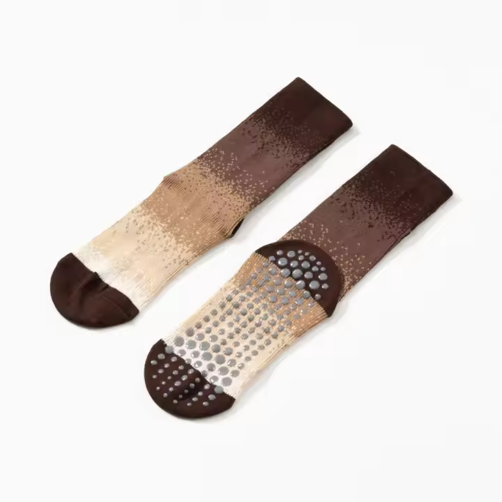 Calcetines de yoga transpirables de algodón de color degradado de cielo estrellado, calcetines deportivos antideslizantes, calcetines de pilates, calcetines de entrenamiento para baile y fitness - 1