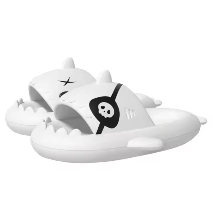 Zapatillas de Navidad Luminosas en Forma de Tiburón Sandalias Suaves para Hombres - 1