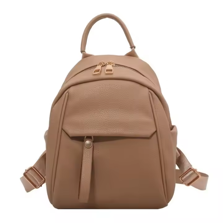 Mochila Mujer Elegante - Bandolera Mini de Cuero Sintético PU / Cuero Genuino, Bolso de Mano para Mujer - 1