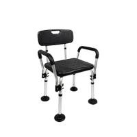 Silla Ducha Personas Mayores con Asas, Taburete Baño Ancianos Regulable, Antideslizante, Blanca, Montaje sin Herramientas - details 11