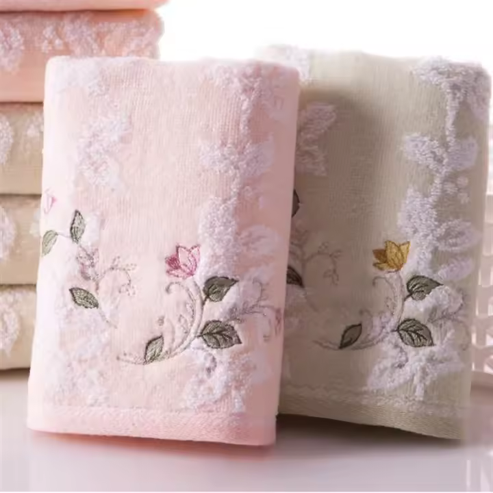 Toalla de algodón bordada para hombre y mujer, paño suave y absorbente de alta calidad, ideal para Hotel y adultos, 68x34cm - 1