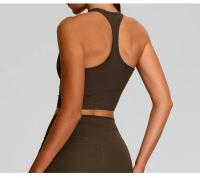 Camiseta interior de Yoga i-word para mujer, Top deportivo de secado rápido a prueba de golpes, sujetador informal con belleza fruncido en la espalda, ropa interior de Fitness para gimnasio, novedad - details 10