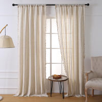 Cortinas de Salón con Efecto Lino,Cortina translúcida, Decoración del Hogar Moderna para Dormitorio,Comedor y estudio - details 1