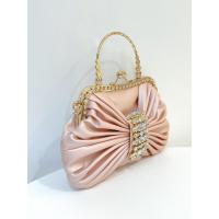 Nuevo Kelly francés brillante hecho a mano para banquete con incrustaciones de diamantes, bolso de cena con lazo, bandolera de hombro. - details 11