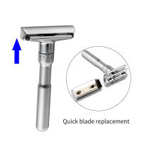 YINTAL-maquinilla de afeitar de aleación de Zinc para hombre, maquinilla de afeitar clásica de doble filo, ajustable, 1-6 archivos - details 3