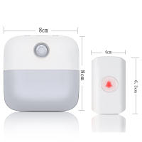 Timbre de Puerta de Música 38 Batería Potente Luz LED Nocturna Sensor de Rango 250m Impermeable Inalámbrico Forma Cuadrada Material Plástico Hecho en China - details 5
