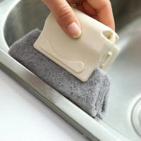 Limpiador de Ventanas y Puertas de Múltiples Ranuras Cepillo de Limpieza de Vidrio para Ranuras de Ventanas y Puertas Suministros del Hogar Limpiador de Esquina Muerta - details 0