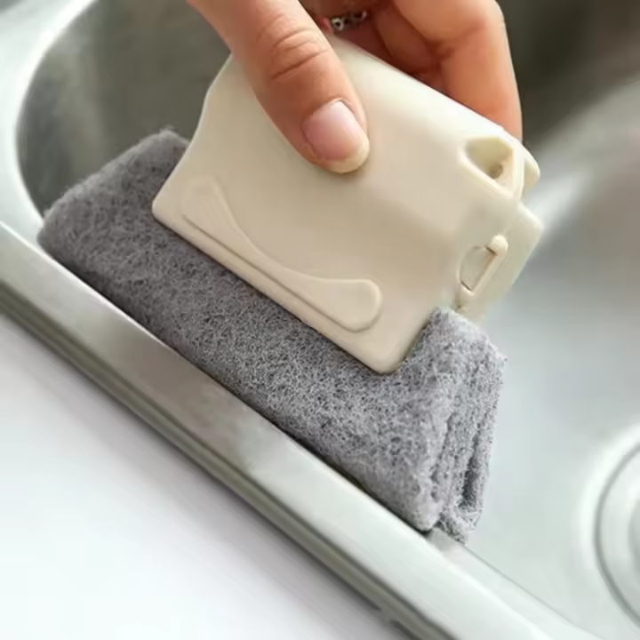 Limpiador de Ventanas y Puertas de Múltiples Ranuras Cepillo de Limpieza de Vidrio para Ranuras de Ventanas y Puertas Suministros del Hogar Limpiador de Esquina Muerta - 1