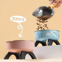 Cuenco de acero inoxidable con base alta para gatos, protección para el cuello, cuencos elevados antideslizantes para gatos con soporte de gran capacidad - details 9