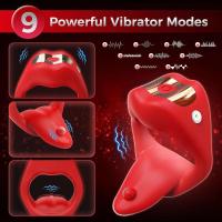 APP Vibrador Lengua Retraso Ejaculación Anillo Juguetes Sexuales para Hombres Anillo de pareja - details 0