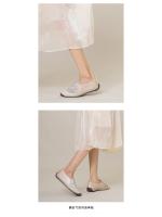 Zapatos de pescador de un solo paso, informales, versátiles, planos con diamantes de imitación para mujer, de nuevo estilo - details 1