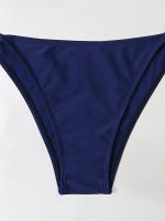Conjunto de Bikini Tanga de Naval Azul Estilo de Baño Sexy para Mujeres - details 3