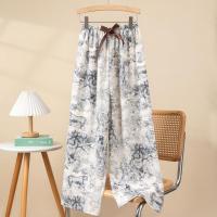 Pijama de algodón con burbujas para mujer, pantalones casuales de verano nuevos para el hogar, estilo delgado, se pueden usar al aire libre, pantalones antimosquitos, pantalones largos sueltos de talla grande - details 7