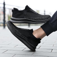Zapatillas De Correr Para Hombre Suela De Goma Transpirables Sin Cordones Ligeros Y Confortables Para Caminar Y Deporte - details 1