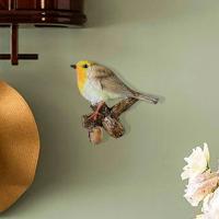 Decorative Rustic Resin Wall Coat Hook Birds On A Branch Hanger for Clothes