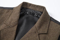 Chaleco de Doble Abotonadura para Hombres en Otoño Traje de Pana Gruesa de Heringbone - details 15