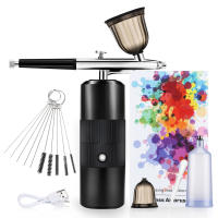 Mini inyector de oxígeno Nano, pulverizador de niebla, Kit de compresor de aire para arte de tatuaje de uñas, decoración de belleza, aerógrafo, pistola de pulverización de pintura - details 1