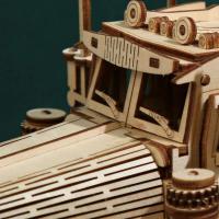 Rompecabezas de madera creativos para adultos y niños, conjunto de modelos de construcción DIY, montaje de camiones mecánicos 3D, coches Montessori, Kit de juguetes de escritorio - details 21