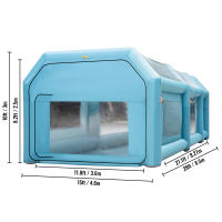 Cabina de pintura inflable SucceBuy de 28x15x10 pies: ¡revolucione sus proyectos de pintura de automóviles! Esta cabina de pintura inflable SucceBuy es un cambiador de juego para entusiastas y profesionales del automóvil. - details 0