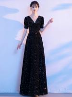 Elegante noche de compromiso para novias francesas, vestido de boda con lentejuelas, lujo de alta gama, traje de regreso a casa de nicho, rojo - details 13