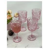 Juego de 4 vasos de plástico Paisley (13 oz), juego de vasos acrílicos sin BPA, vasos irrompibles, copas de vino - details 1