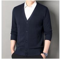 Cardigan Casual para Hombres Cuello en V Pantalón de Moda de Otoño e Invierno Tejido de Botones - details 5