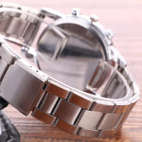 Reloj de Cuarzo para Hombres Reloj de Pulsera de Cuarzo Moda Acero Inoxidable Reloj de Cronógrafo de Lujo Casual Negocios - details 15