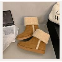 Botas de mujer de punta redonda de felpa,tacón alto,elegantes,invierno - details 35